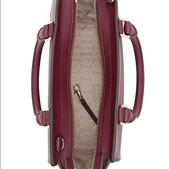 MICHAEL KORS Selma Medium Satchel Merlot Top Zip - Picture 5 of 8